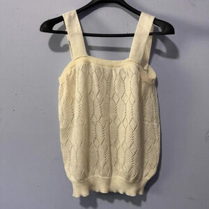 Ladies size s/m  cream coloured knit‎ tank